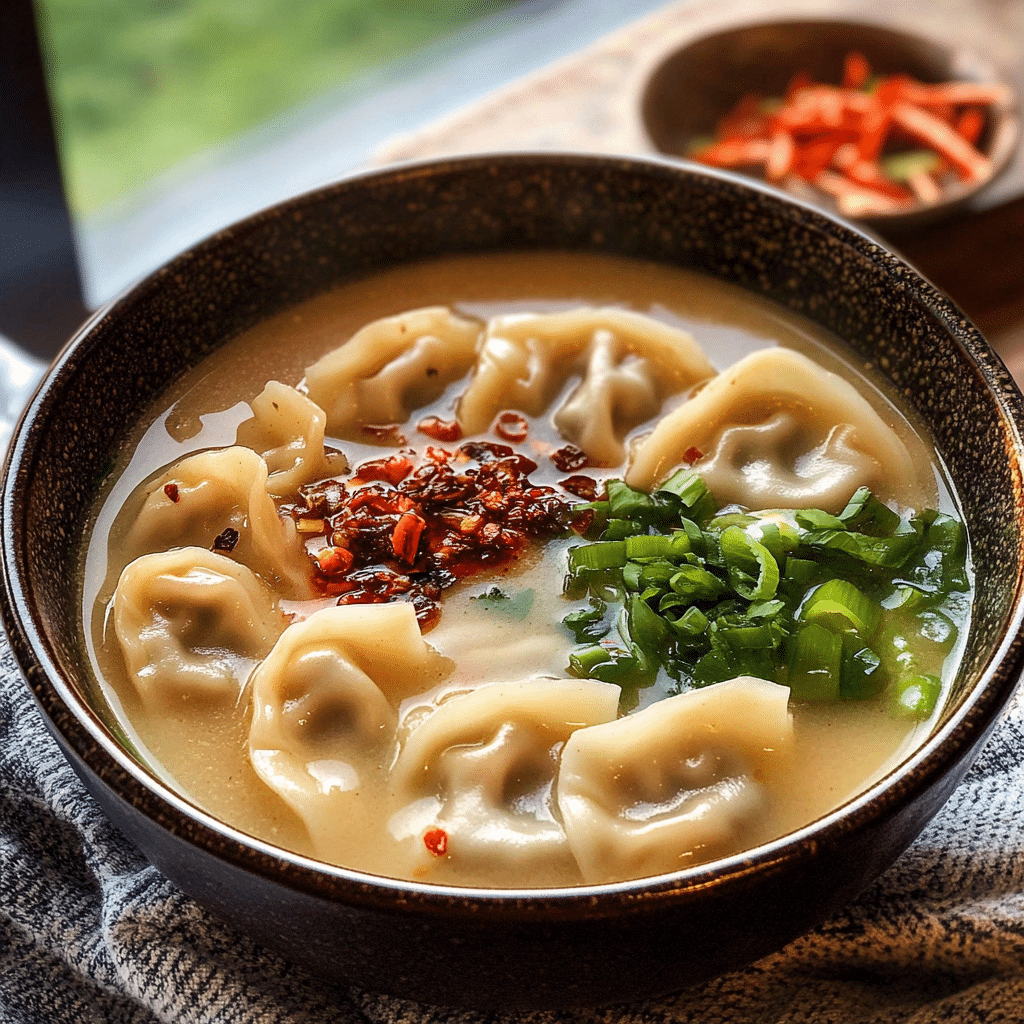 Gyoza Soup (Japanese Dumpling Soup)