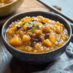Hobak Beombeok (Korean Squash, Sweet Potato, and Bean Porridge)