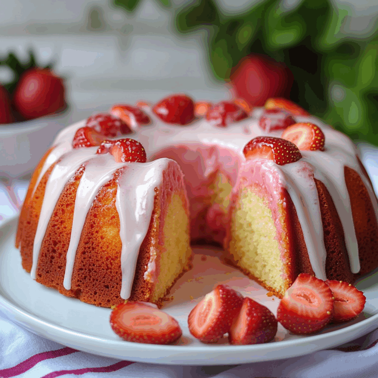 Homemade Strawberry Cream Cheese Pound Cake