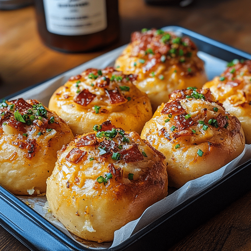 Loaded Baked Potato Dinner Rolls