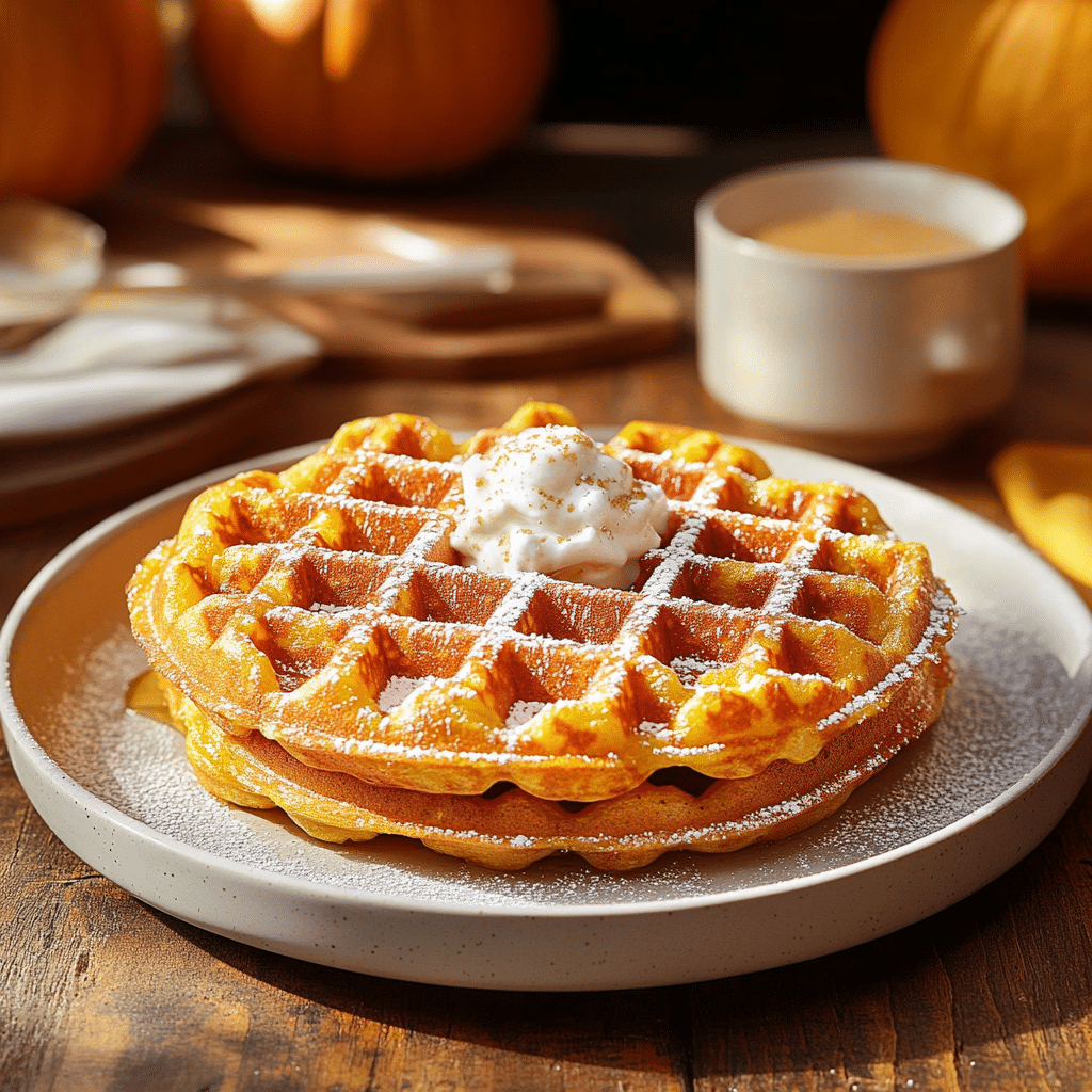 Pumpkin Pearl Sugar Waffles