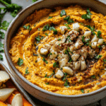 Roasted Garlic Tahini Carrot Dip