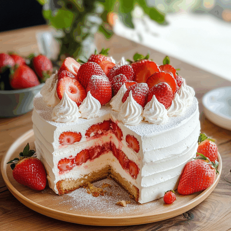 Strawberry & Cream Layer Cake
