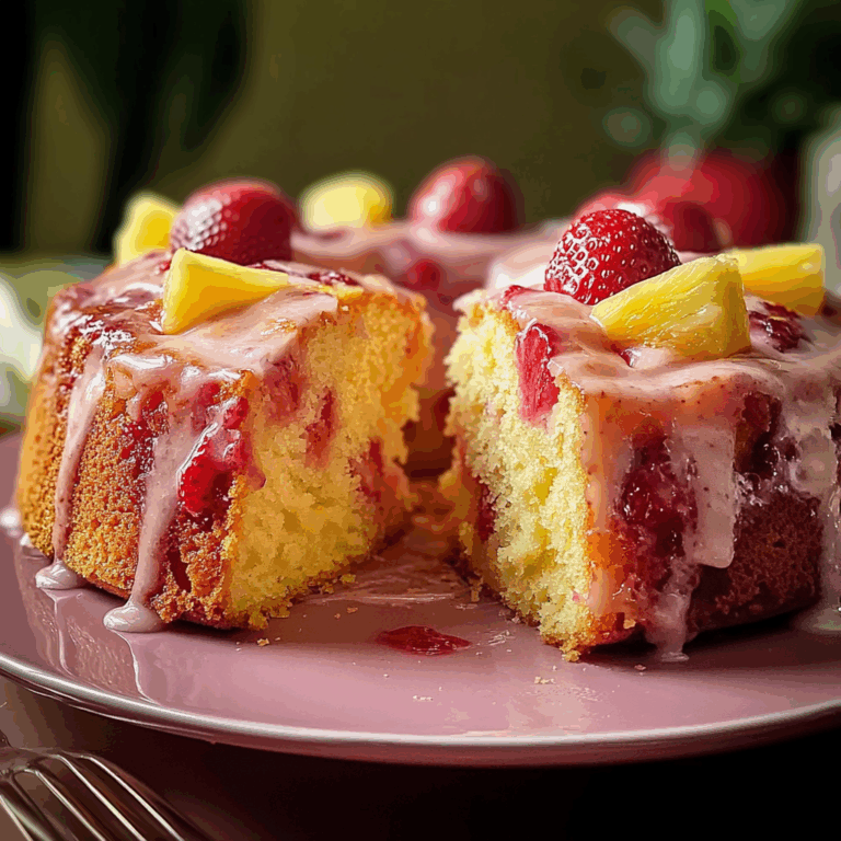 Strawberry Pineapple Pound Cake