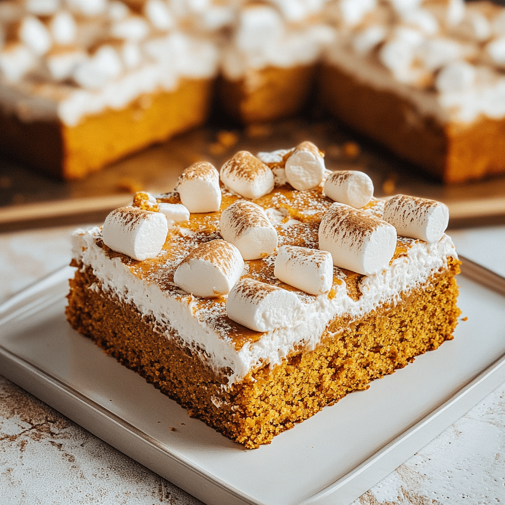 Sweet Potato Sheet Cake with Marshmallow Frosting