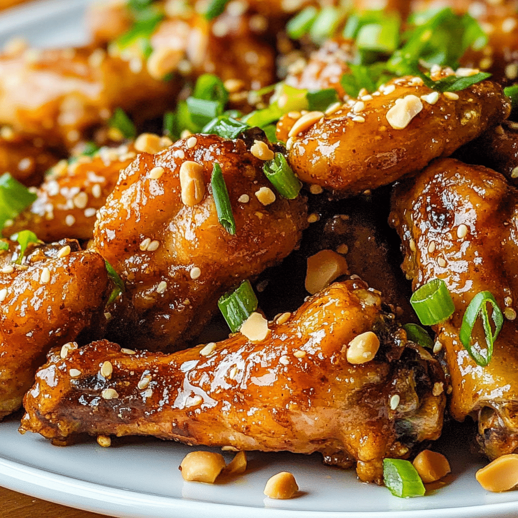 Thai-Inspired Peanut Chicken Wings