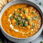 Vegan Curried Pumpkin Lentil Soup