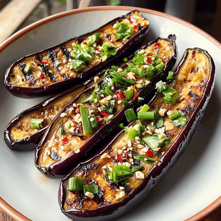 Vietnamese Grilled Eggplant with Scallion Oil