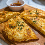 Air Fryer Cheesy Tortilla Garlic Bread