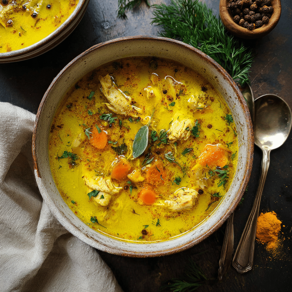 Anti-Inflammatory Turmeric Chicken Soup