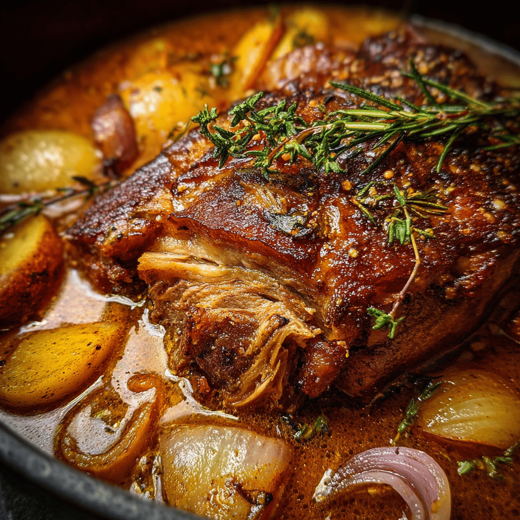 Apple Cider Braised Pork Shoulder