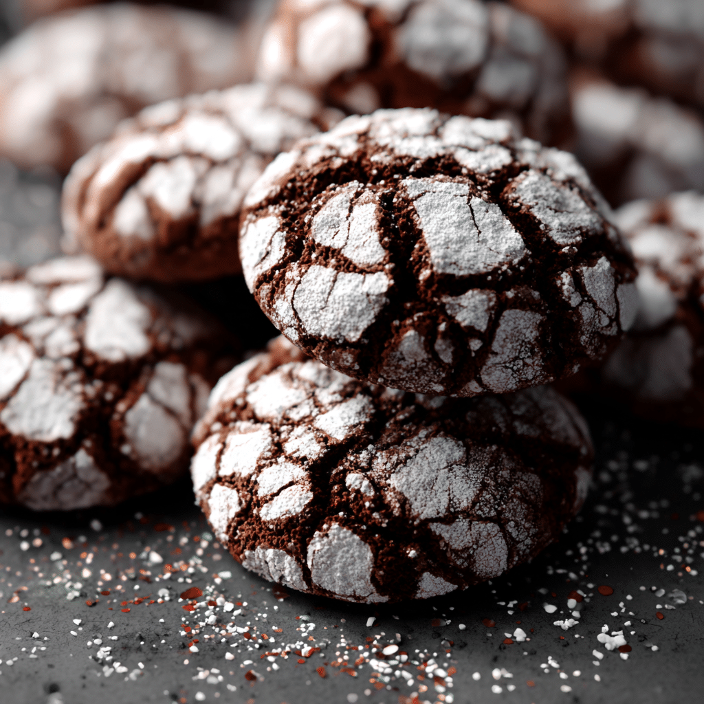 Chewy Chocolate Crinkle Cookies