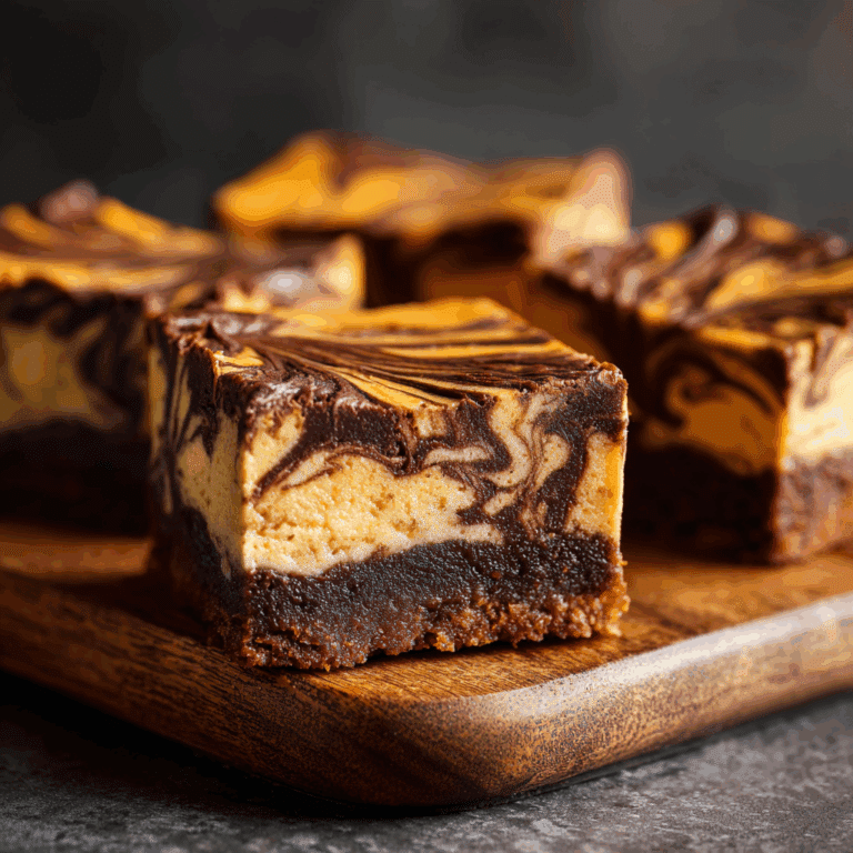 Chocolate Swirled Pumpkin Cheesecake Bars
