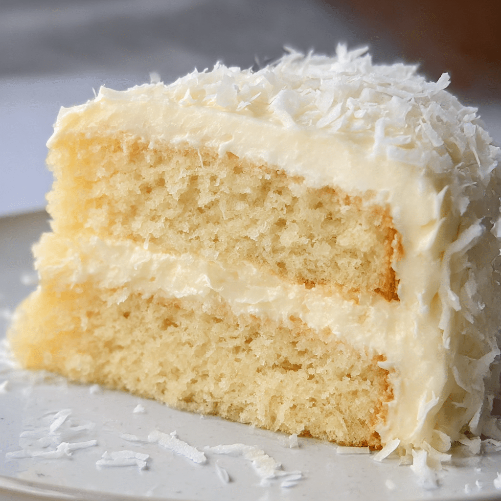 Coconut Cake with Cream Cheese Frosting