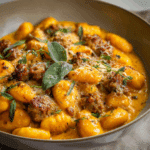 Creamy Butternut Squash Gnocchi with Sausage