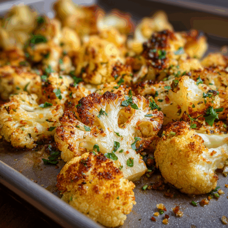 Crispy Roasted Cauliflower with Garlic and Herbs