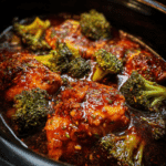 Crockpot Honey Garlic Chicken with Broccoli