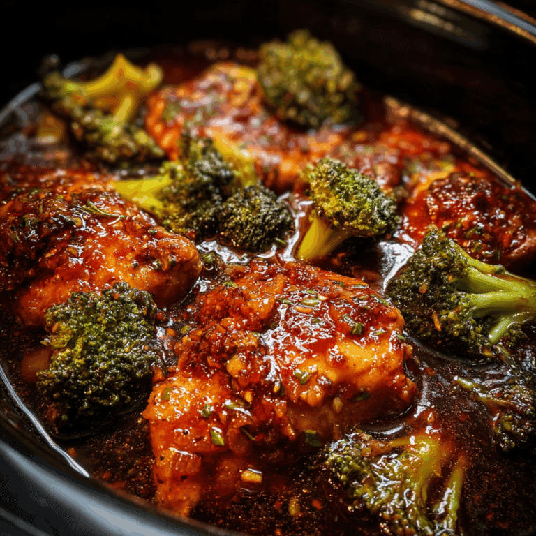 Crockpot Honey Garlic Chicken with Broccoli