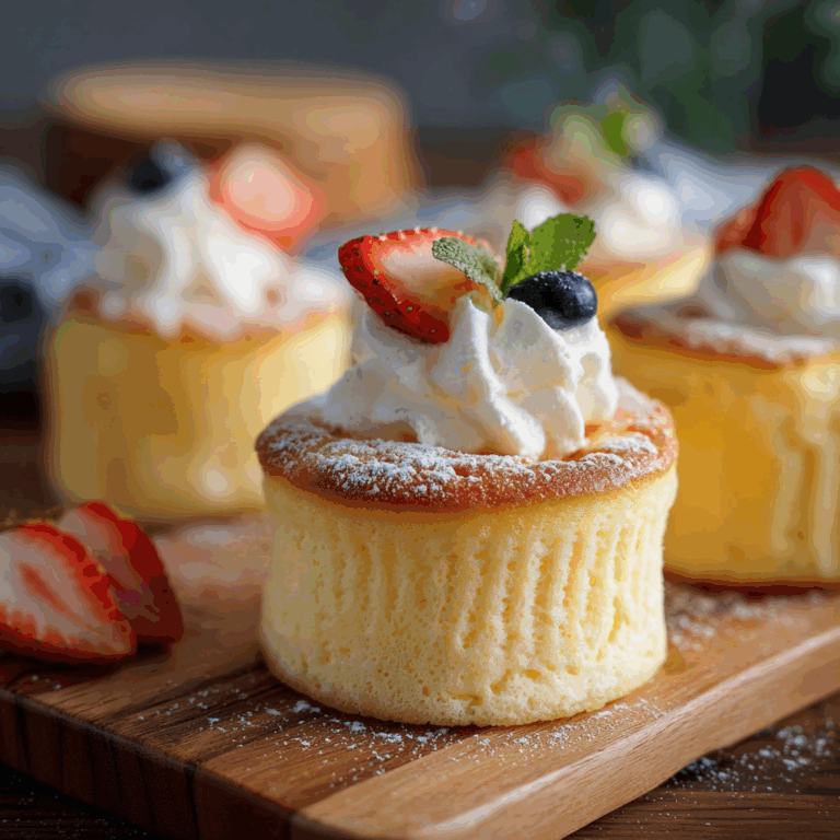 Fluffy Japanese Cotton Cheesecake Cupcakes
