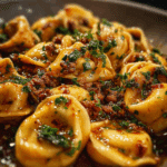 Garlic Butter Beef Tortellini