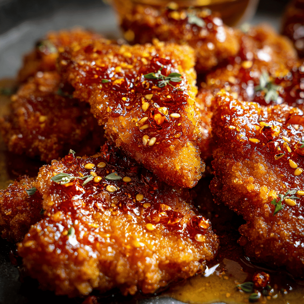 Golden Crunchy Hot Honey Chicken