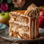 Moist Caramel Apple Cake with Brown Buttercream Frosting