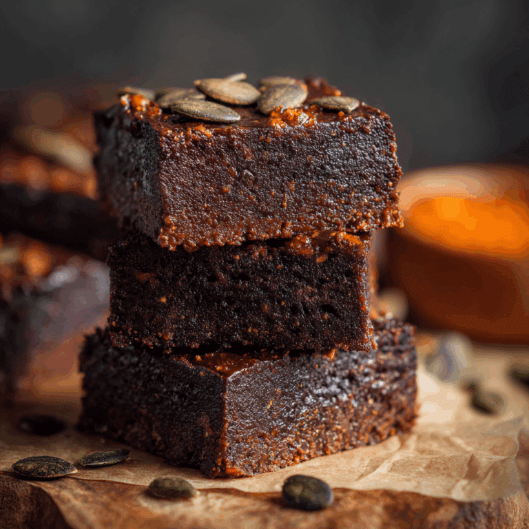 No-Bake Pumpkin Brownies