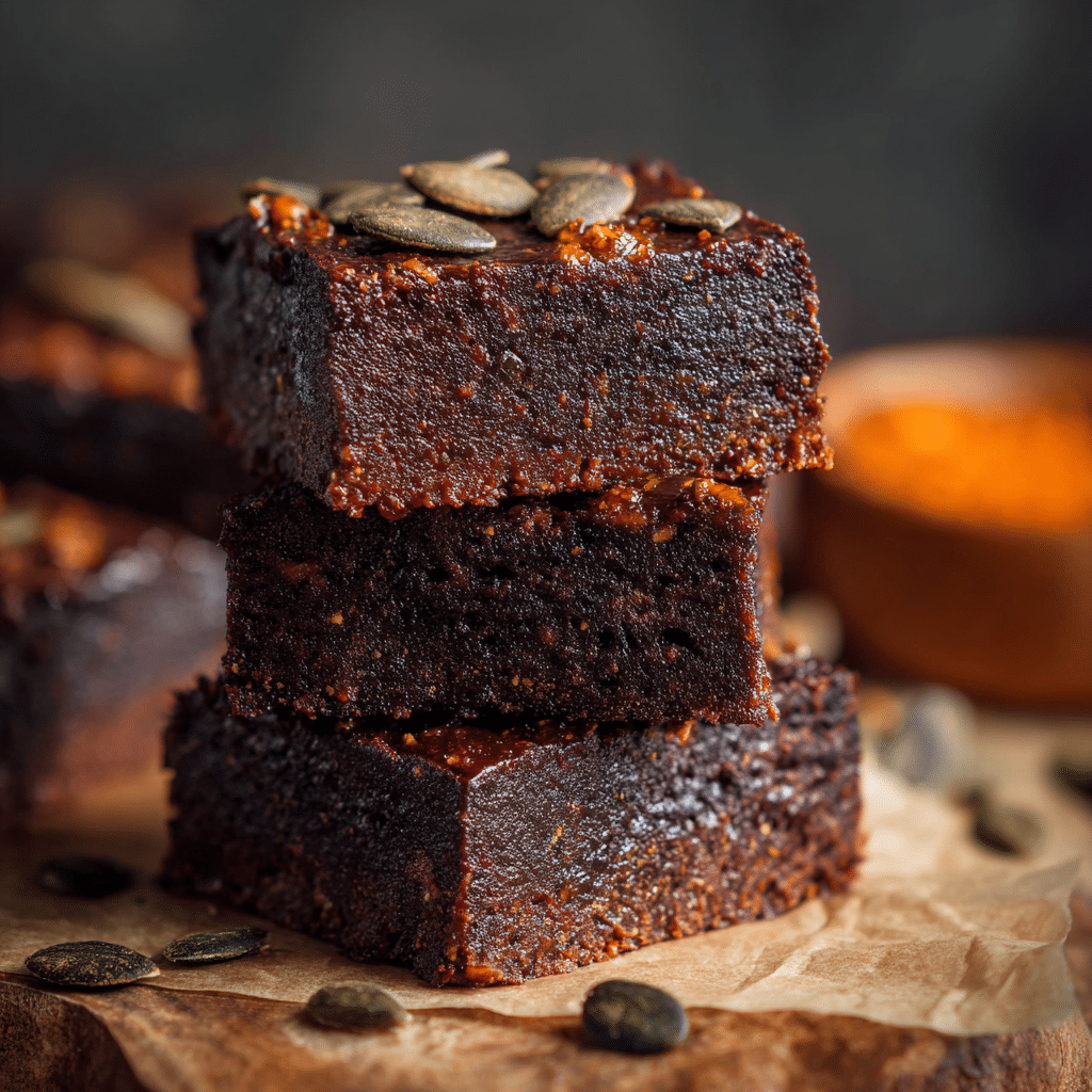 No-Bake Pumpkin Brownies