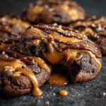 Peanut Butter Chocolate Caramel Cookies