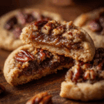 Pecan Pie Cookies with Gooey Brown Sugar Filling