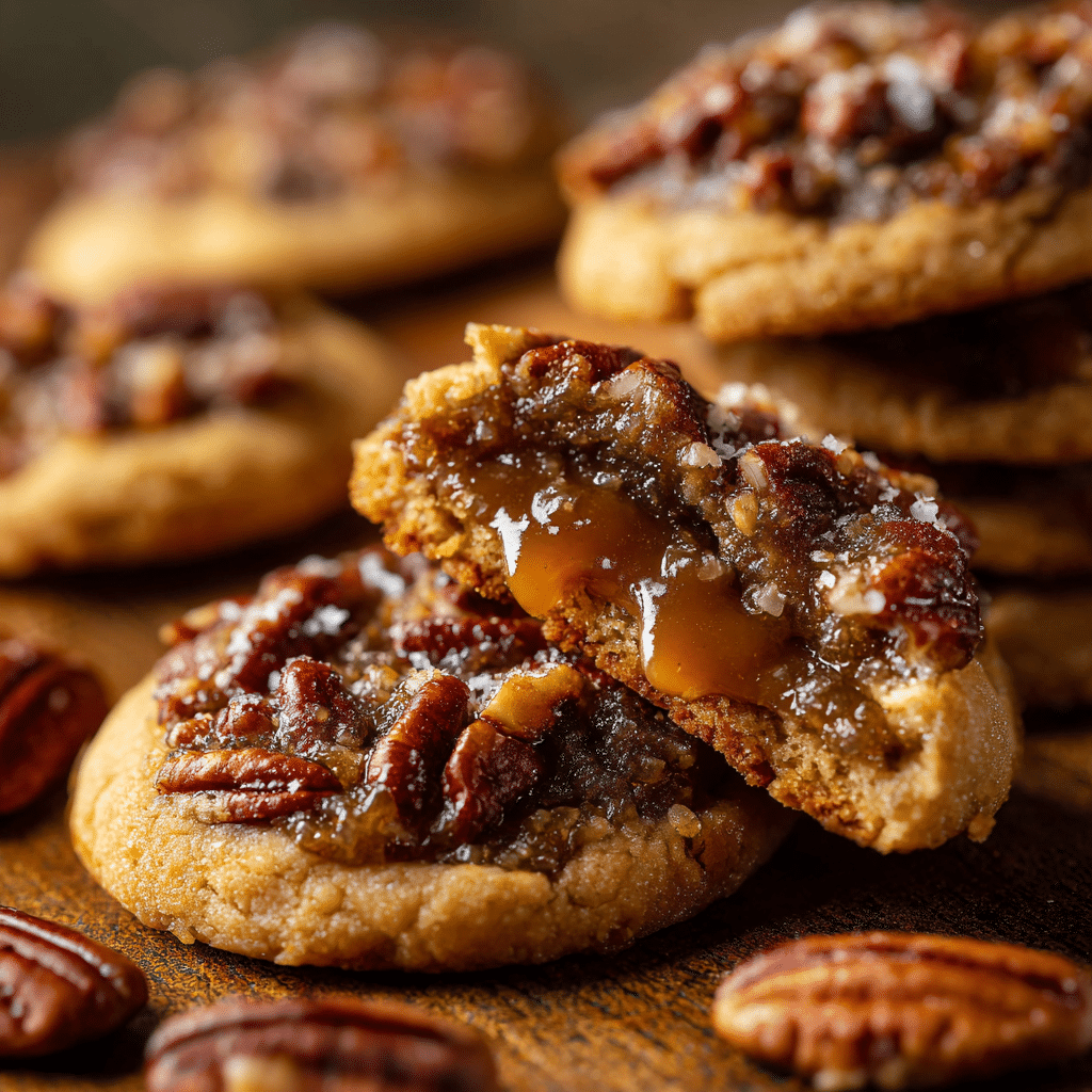 Pecan Pie Cookies with Gooey Filling