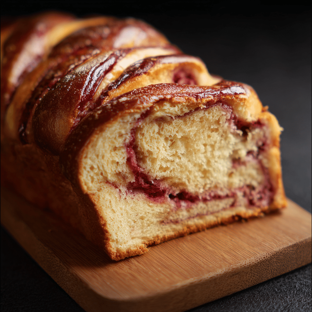 Raspberry Swirl Brioche Loaf