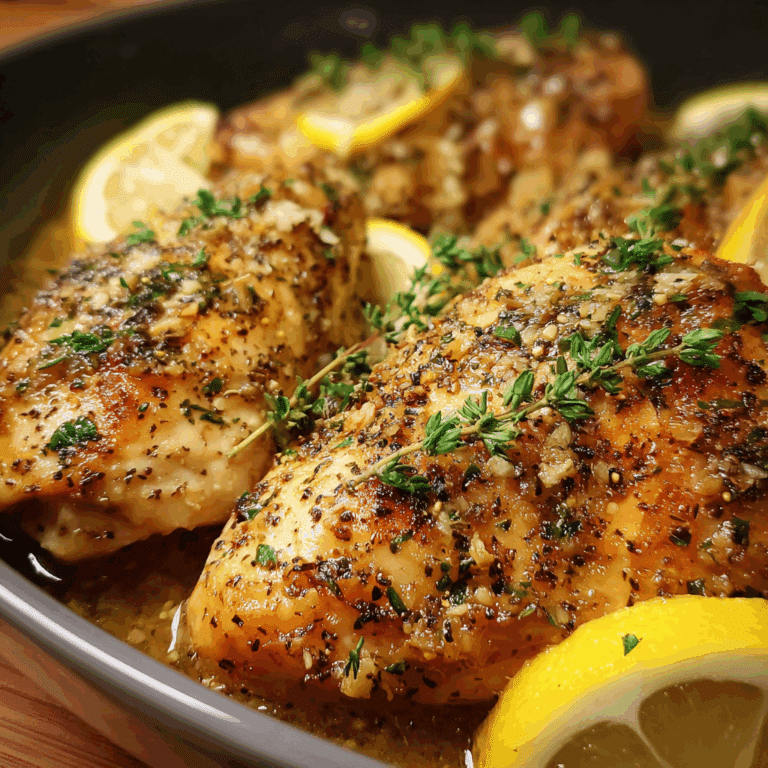 Slow Cooker Lemon Garlic Chicken