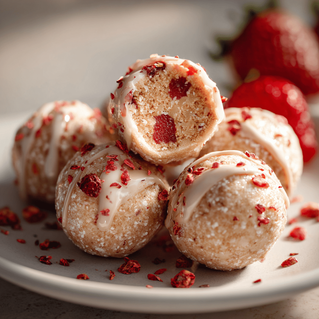 Strawberry Cheesecake Protein Balls