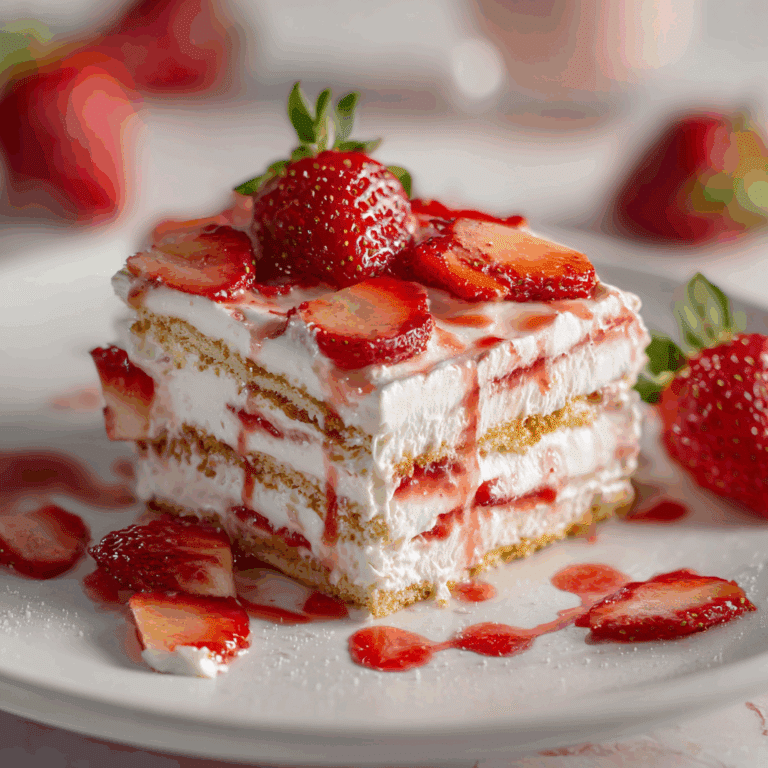 Strawberry Cream Cheese Icebox Cake
