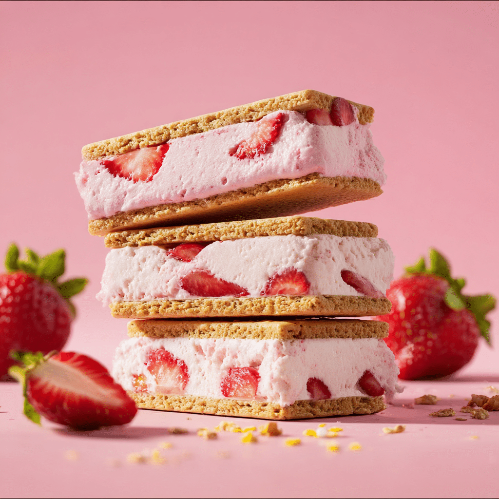 Strawberry Ice Cream Sandwiches