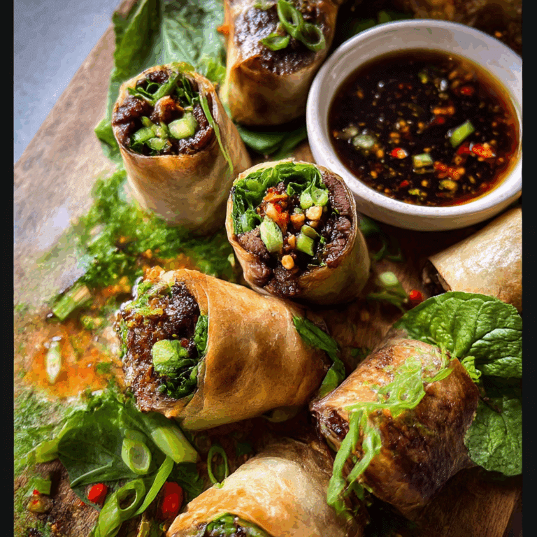 Thai Basil Beef Rolls