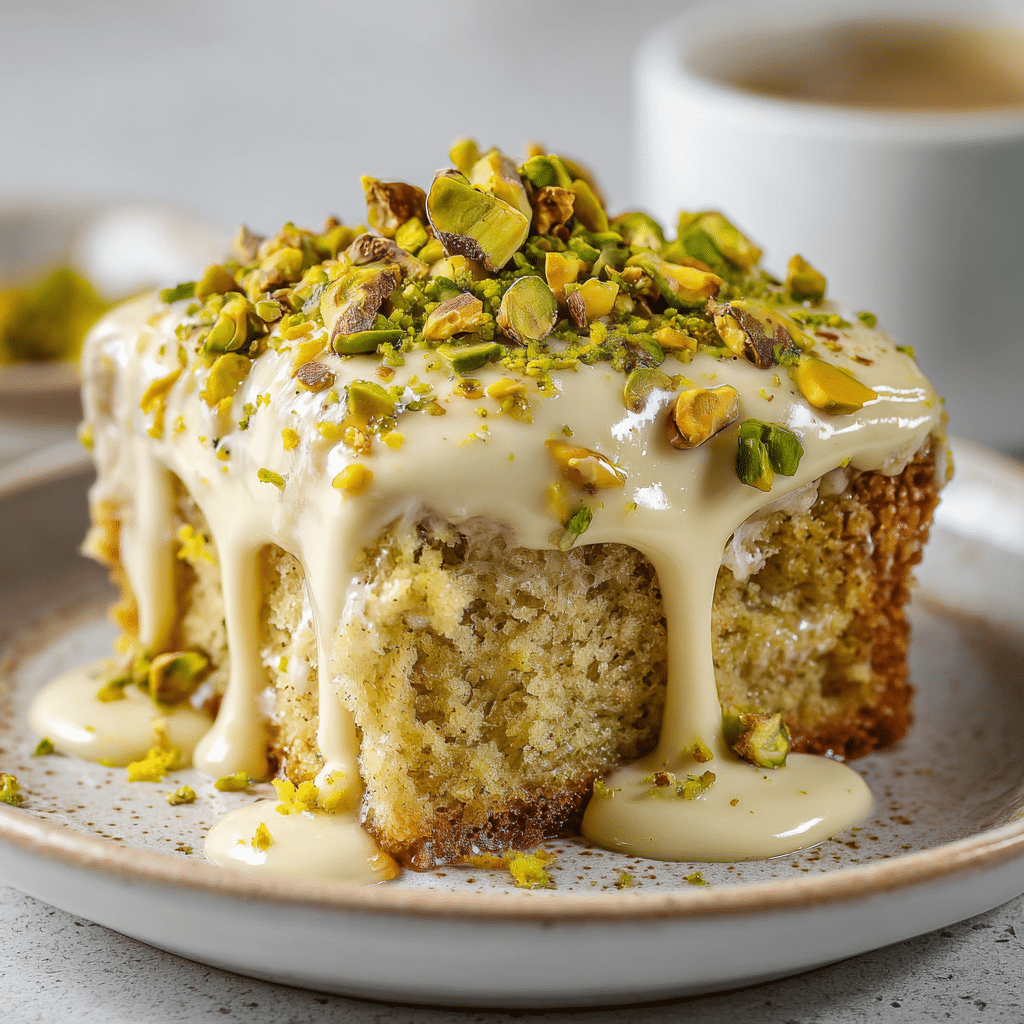 Vegan Pistachio Tres Leches (3 Milk Cake)