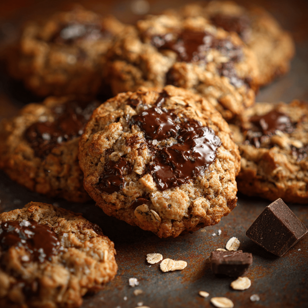 Banana-Oat Chocolate Cookies