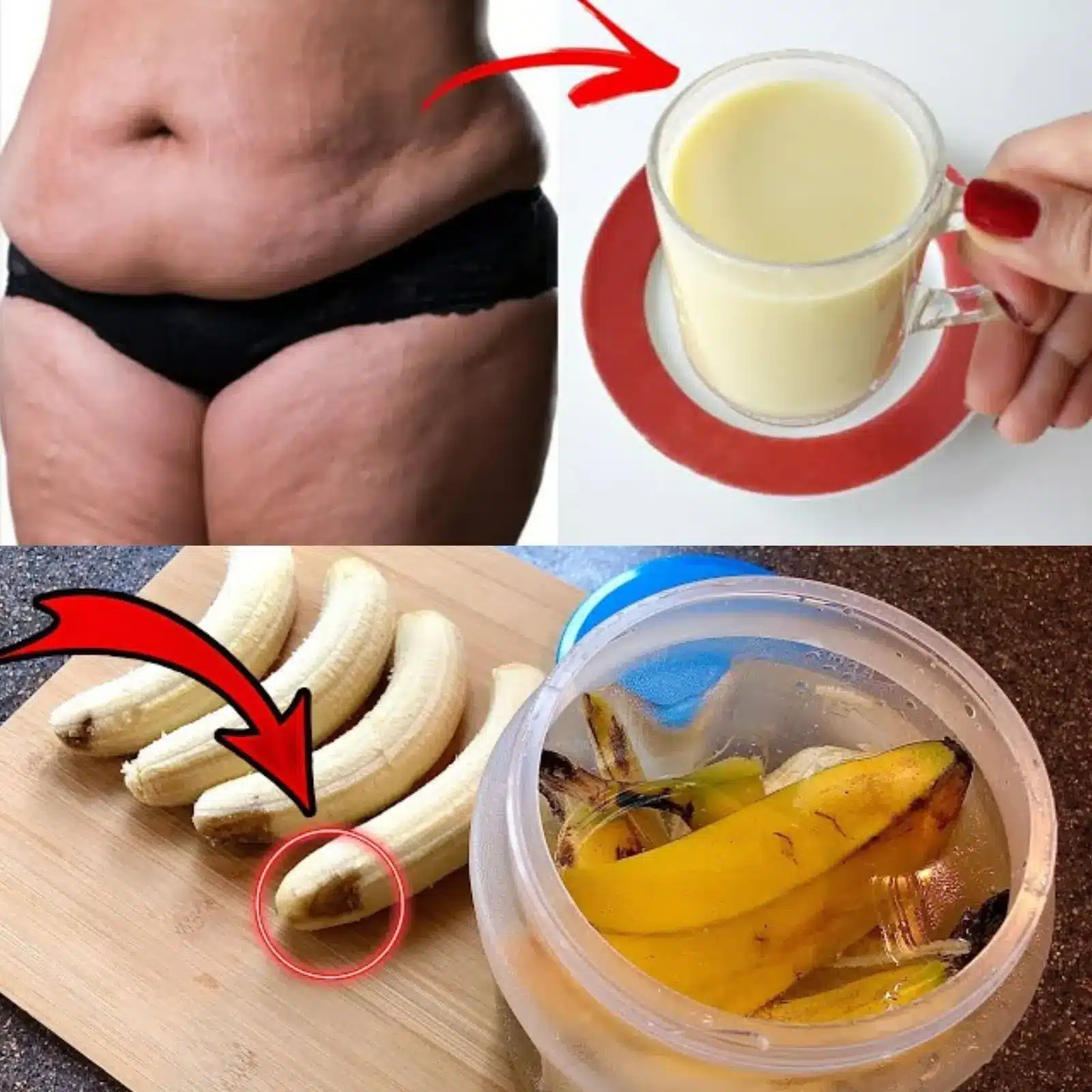 A warm glass of banana peel and lemon tea served with a lemon wedge