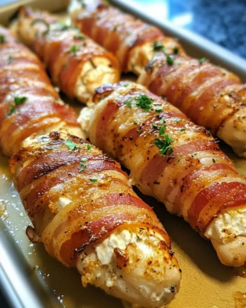Finished BBQ bacon stuffed chicken sliced to show the melted cheese center