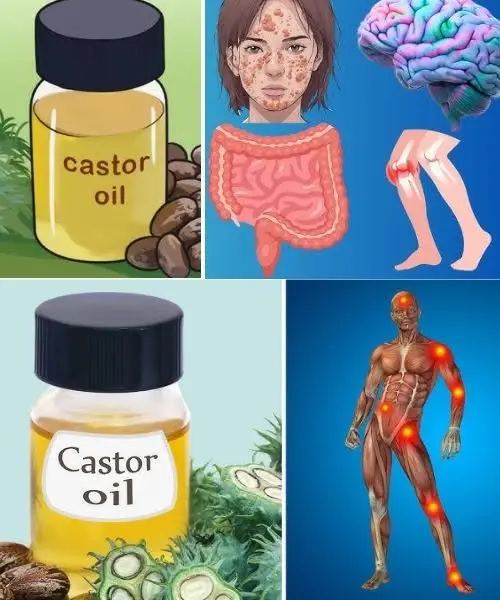 Castor oil being massaged into the scalp as a natural hair treatment.