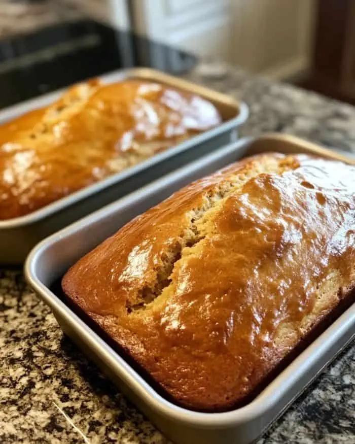 Sliced applesauce honey bread served on a plate with butter