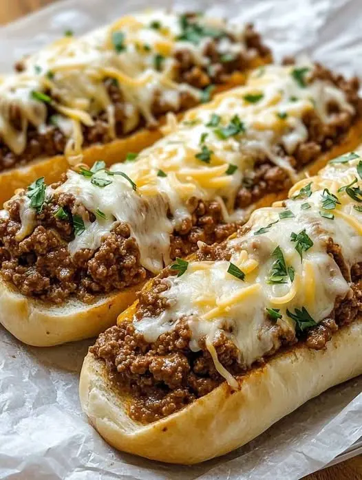A close up of a beef sandwich with dripping cheese and sautéed onions