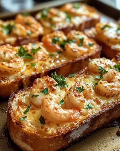 Platter of garlic shrimp toast with dipping sauce and green onion garnish